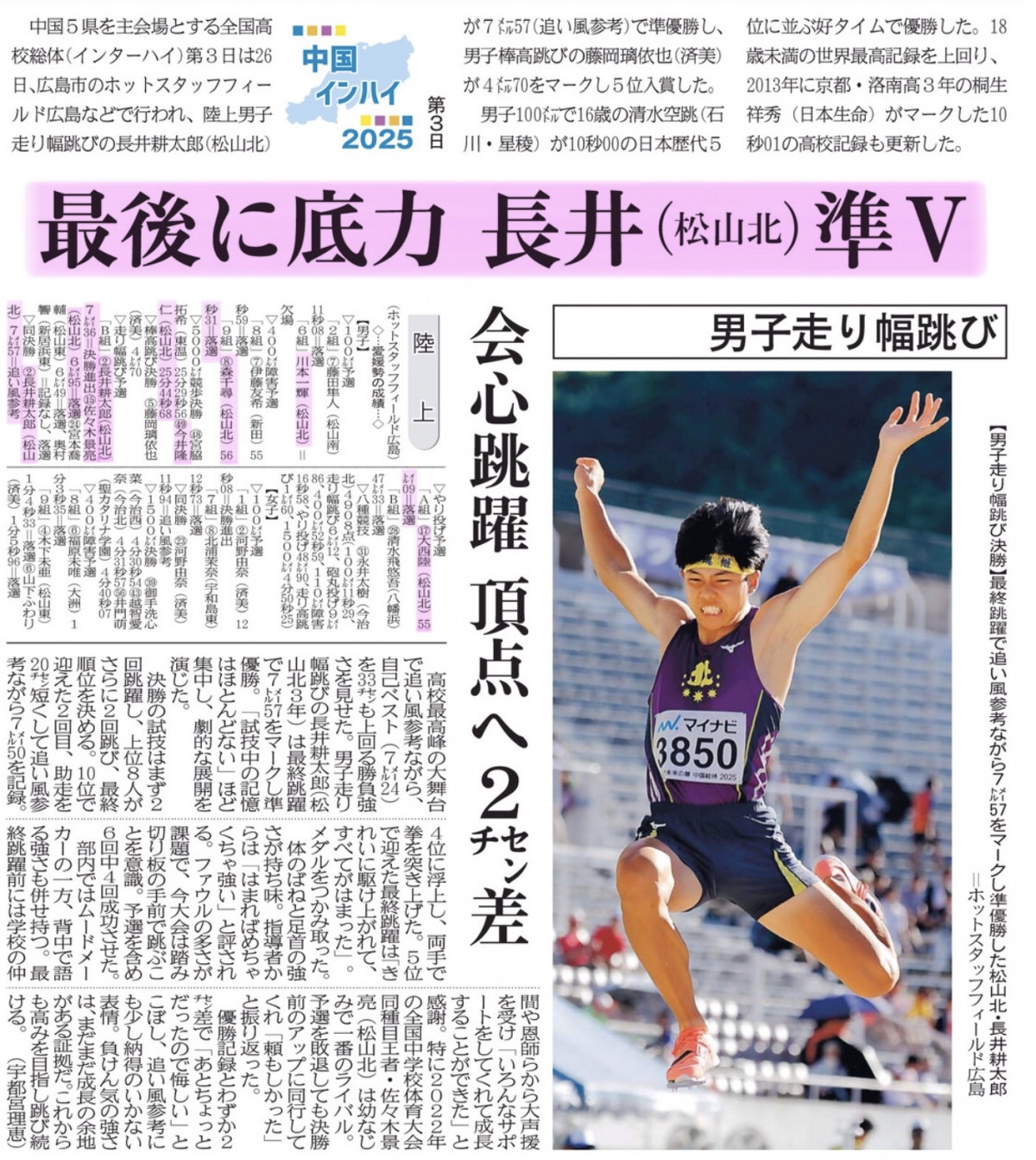 20250727 陸上長井準V